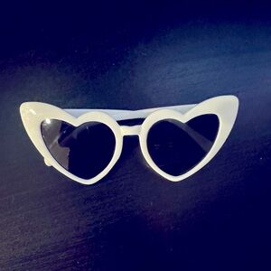 Toddler heart shaped sunglasses.